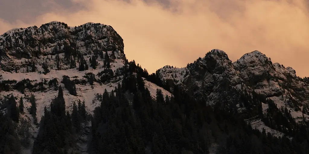 Sunset over Le grand bornand
