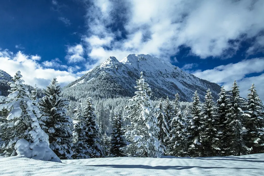 Snowy landscape in Montgenevre